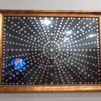 Quadro con  monete della repubblica italiana