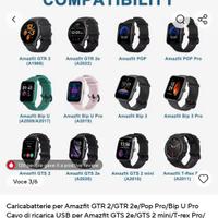 caricatore caricabatterie USB per Amazfit vari mod