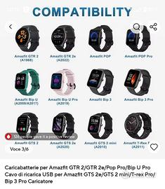 caricatore caricabatterie USB per Amazfit vari mod