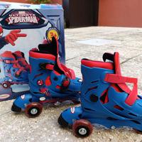 Pattini a rotelle Spider-Man colore blu