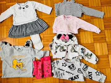 Lotto 9pz bambina inverno 18mesi