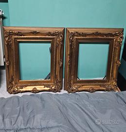 Coppia di cornici in legno in stile Barocco 65x55