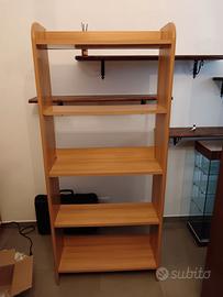 Libreria color legno 179x77x30