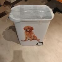 Contenitore cibo cani 20Kg - 54 litri ruote