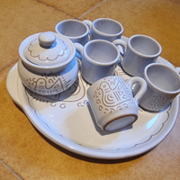 Servizio caffè ceramica sarda