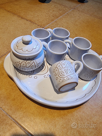 Servizio caffè ceramica sarda