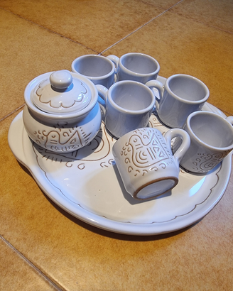 Servizio caffè ceramica sarda