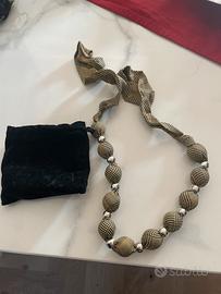 Collana tartan di tessuto