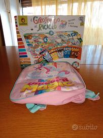 Zainetto unicorno e gioco da tavolo