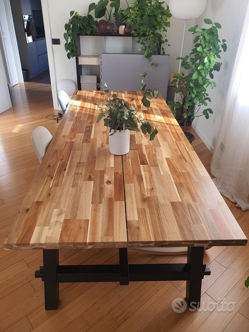 Tavolo Skogsta 235x100 acacia/nero Arredamento e Casalinghi In