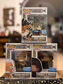 Funko pop one piece rayleigh rob lucci e dragon
