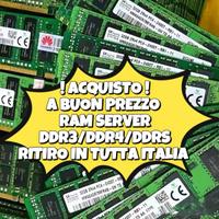 Aquisto RAM Server ECC DDR3/DDR4/DDR5 16/32/64GB