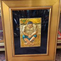 Quadro bassorilievo Migneco