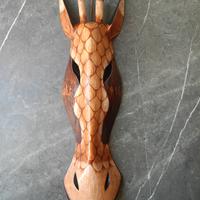 maschera etno artistica in legno, Giraffa