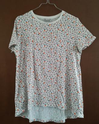 maglietta ZARA tshirt fiori donna