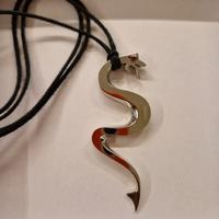 collana brosway ciondolo serpente acciaio