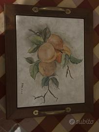 Vassoio decorato a mano