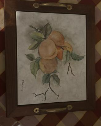 Vassoio decorato a mano