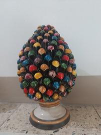 base lume Caltagirone multicolore H 25