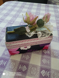 Scatola rivestita di stoffa