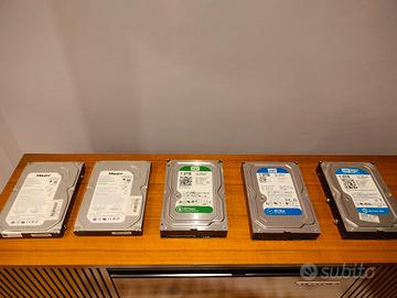 diversi HD 3,5 wd blu e green 1 TB e 2 da 160gb