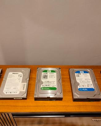 diversi HD 3,5 wd blu e green 1 TB e 2 da 160gb
