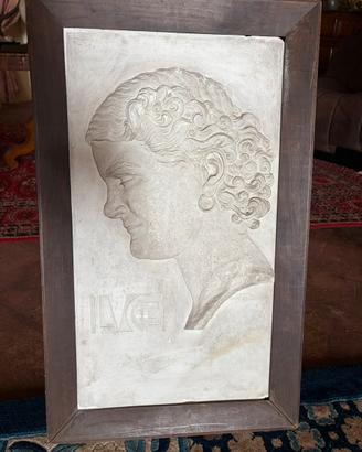 Profilo in gesso Benito Mussolini, 1938