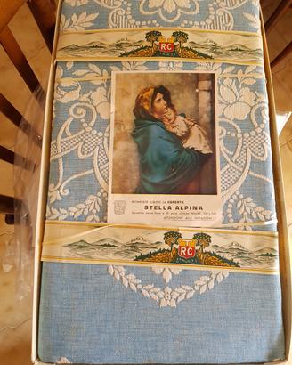 Antica coperta matrimoniale marca "STELLA ALPINA"