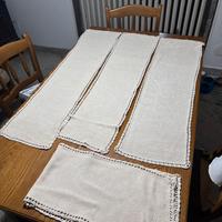 Set 4 Runner Artigianali in Puro Cotone