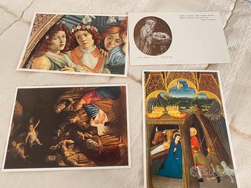 4 cartoline d’epoca soggetto sacro e natalizio