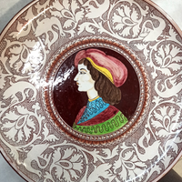 Piatto parete ceramica faentina, classico, 35,7cm
