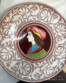 Piatto parete ceramica faentina, classico, 35,7cm
