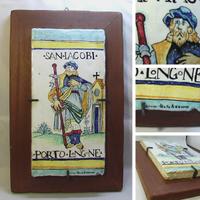 Piastrella antica quadro san giacomo