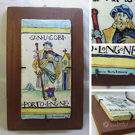 Piastrella antica quadro san giacomo