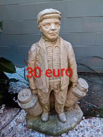 Statua da giardino vintage in pietra - Il Lattaio