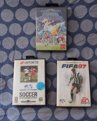 Lotto 3 giochi sportivi Calcio,Sega Megadrive Euro