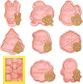 Set di 8 tagliabiscotti 2 pezzi