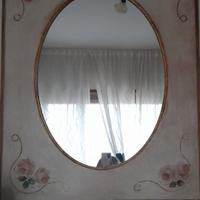Specchio 100x80 in foglia oro dipinto a mano
