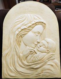 quadro scultura Madonna con bambino 