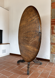 Tavolo a vela in legno dell'Ottocento(diam.130 cm)