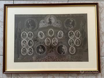 Quadro militaria WW1 gruppo d’onore caduti reduci