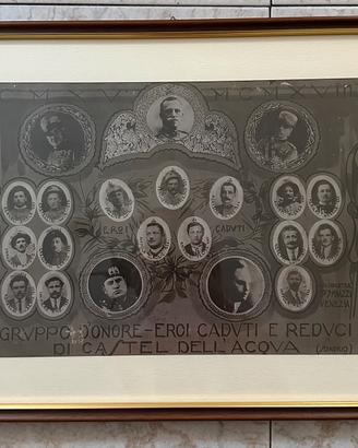 Quadro militaria WW1 gruppo d’onore caduti reduci