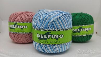 3 Gomitoli Filo Di Scozia Delfino
