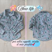 Camicia a maniche lunghe fantasia natalizia