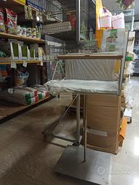 trespolo in acciaio inox con paratie antischizzo