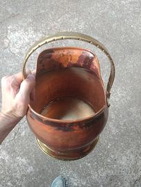 Secchiello vaso in Rame e Ottone