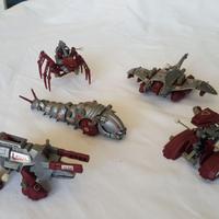 lotto Zoids 5 robot con scatole e istruzioni