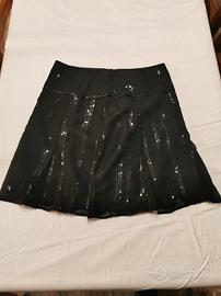 Gonna nera elegante con paliette donna taglia 42 
