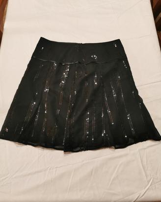 Gonna nera elegante con paliette donna taglia 42 