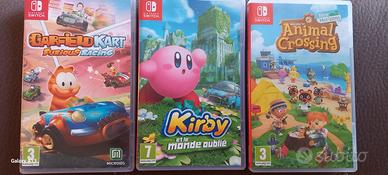 gardfield , kirby, animal crossing nintendo switch